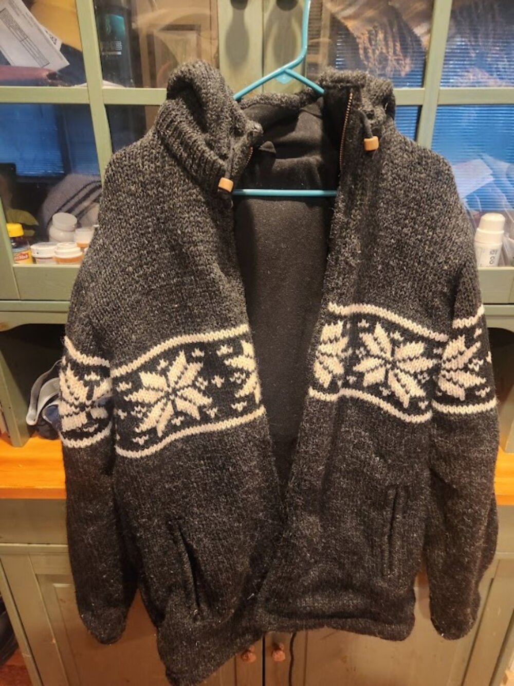its nice winter jacket with hood